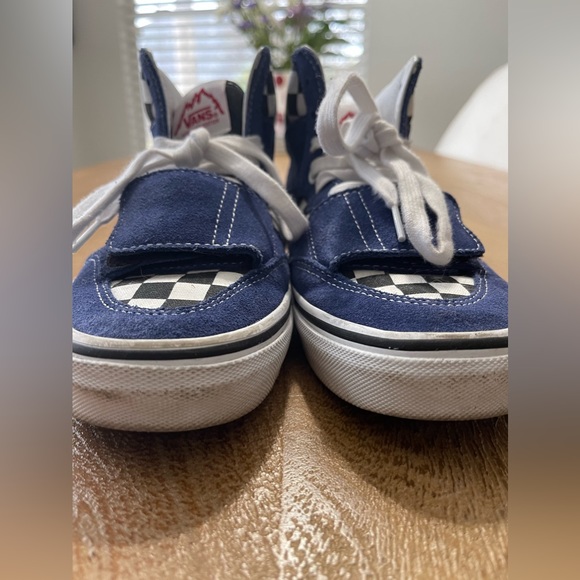 Vans Mountain Edition Blue Black Checkerboard Men’s 6.5/Wmns 8.0 - Picture 9 of 10